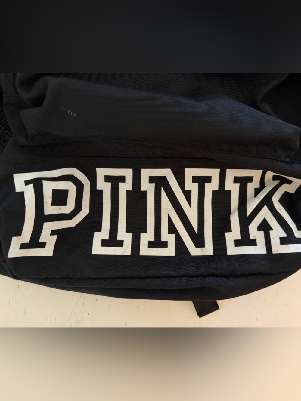 Victoria's Secret PINK Black Logo Backpack with multiple compartments. LIKE NEW - Picture 6 of 9